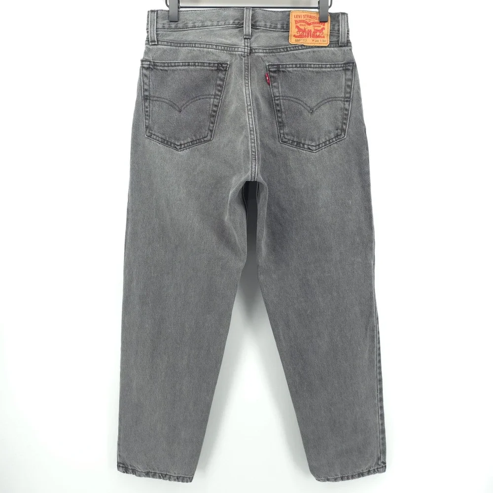 Levi's Mens Jeans 550‎ '92 W30 L30 Gray Relaxed Tapered Denim
